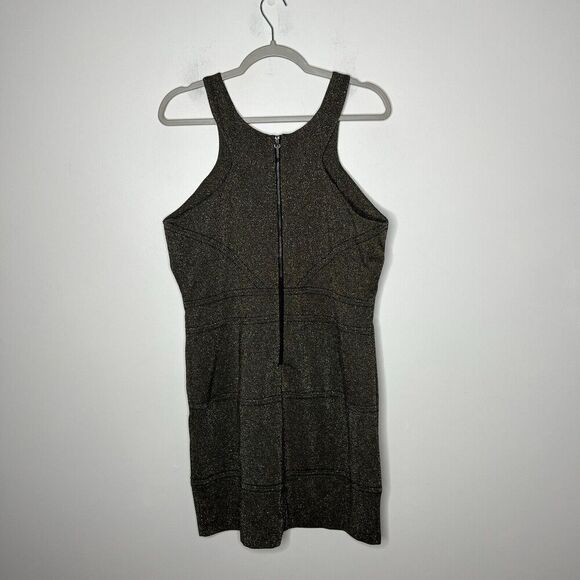 BCBG Generation Dress Womens Large Gold Black Metallic Party NYE Glam Vegas - Picture 10 of 16